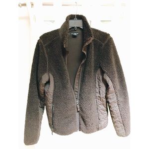 nubby fleece zip up